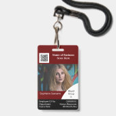 Badge do-it-yourself Carte d'identité de l'employé Bourg (Face avec cordon)