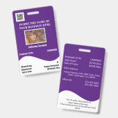 Badge DO-IT-YOURSELF carte d'identité de l'employé vague (Avant & arrière)