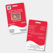 Badge DO-IT-YOURSELF carte d'identité de l'employé vague (Avant & arrière)