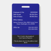 Badge DO-IT-YOURSELF Marine de carte d'identité de l'emp (Dos)