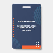 Badge do-it-yourself Professionnel Personnalisé Numéro d (Arrière)