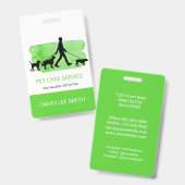 Badge Dog walker / Pet Care Sitting (Recto et verso)