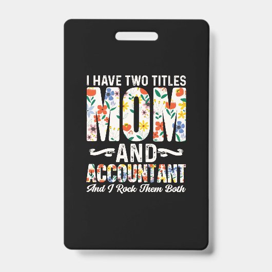 Badge Don comptable | Maman Et Comptable (Avant)
