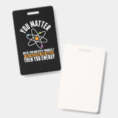 Badge Don de scientifique | La science physique (Avant & arrière)