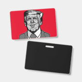 BADGE DONALD TRUMP (Avant & arrière)