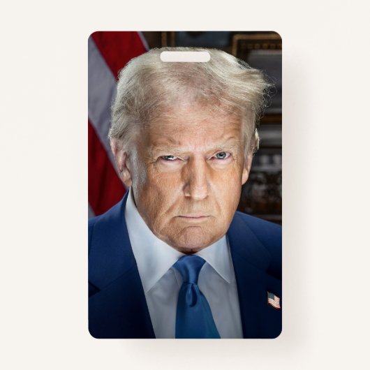 Badge Donald Trump 2025 Portrait du président américain (Dos)