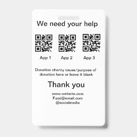 Badge Donation Collection conseil pot ajouter votre q r  (Front)