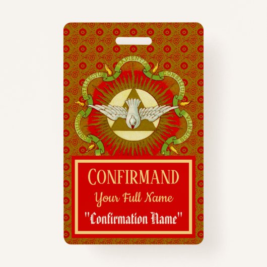 Badge Dons de l'Esprit Saint (BK 026) - Confirmand (Devant)