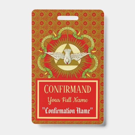 Badge Dons du Saint-Esprit (BK 026) - Confirmand (Avant)