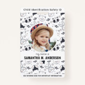 Badge Doodles Animaux mignonette Personnalisé Photo mode (Devant)