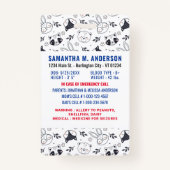 Badge Doodles Animaux mignonette Personnalisé Photo mode (Dos)