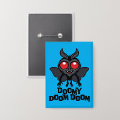 Badge Doomy Doom Doom Mothman Cryptide Mignon (Recto/Verso)