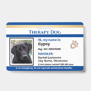 Badge d'option de photo d'identification d'animal 