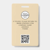 Badge doré d'événement de code QR de personnel per (Arrière)