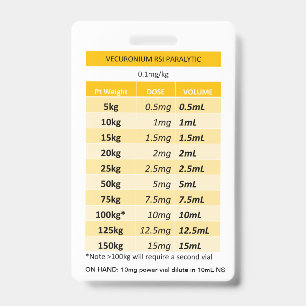 Badge Dosage Rapide RE: Paralysie due au Vecuronium et a