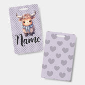 Badge Douce vache d'hiver (Avant & arrière)