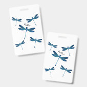 Badge Dragonfly cartoon illustration (Avant & arrière)