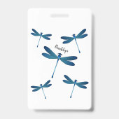 Badge Dragonfly cartoon illustration (Arrière)