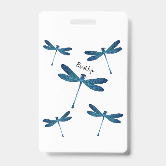 Badge Dragonfly cartoon illustration (Avant)