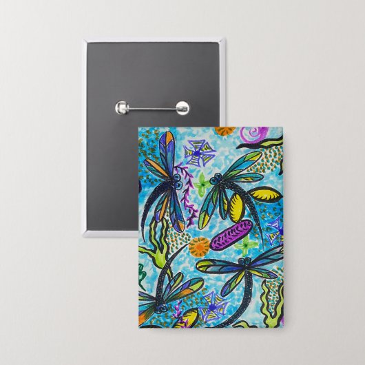 Badge Dragonfly Fantasy  (Recto/Verso)