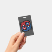 Badge Dragons Yin Yang Rouge et Bleu (Manuel / portable)