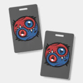 Badge Dragons Yin Yang Rouge et Bleu (Avant & arrière)