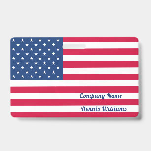 Badge Drapeau américain / États-Unis   Personnalisé