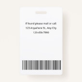 Badge Drapeau américain PATRIOTIQUE Modèle Employé Nom d (Dos)