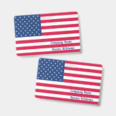 Badge Drapeau américain | Personnalisé (Avant & arrière)