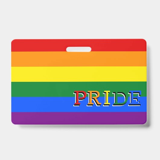 Badge Drapeau Arc-en-ciel & LGBT, Fierté (Avant)