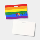 Badge Drapeau Arc-en-ciel & LGBT, Fierté (Avant & arrière)