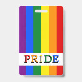 Badge Drapeau Arc-en-ciel & LGBT, Fierté (Arrière)