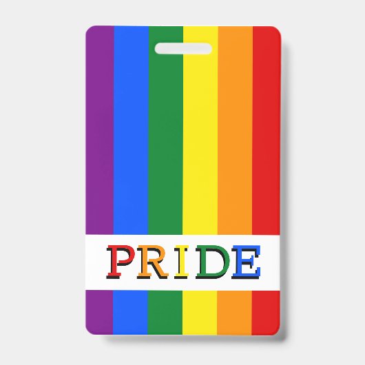 Badge Drapeau Arc-en-ciel & LGBT, Fierté (Avant)
