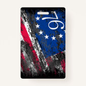 Badge Drapeau Betsy Ross 1776 4 juillet patriotique (Dos)