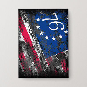 Badge Drapeau Betsy Ross 1776 4 juillet patriotique