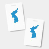 Badge Drapeau coréen d'unification (Avant & arrière)