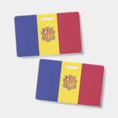 Badge drapeau d'Andorre (Avant & arrière)