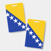 Badge Drapeau de Bosnie-Herzégovine (Avant & arrière)