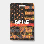Badge Drapeau de capitaine pompier (Arrière)
