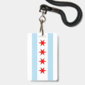 Badge Drapeau de Chicago (Avant avec lanière)