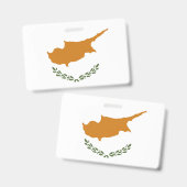Badge Drapeau de Chypre (Recto et verso)