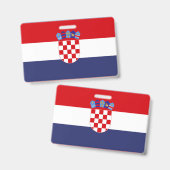Badge Drapeau de Croatie (Recto et verso)