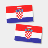Badge Drapeau de Croatie (Avant & arrière)