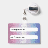 Badge Drapeau de fierté bigender trip py ondulé excentri (Arrière avec rétractable)
