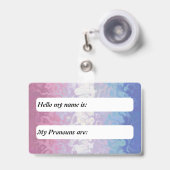 Badge Drapeau de fierté bigender trip py ondulé excentri (Avant avec rétractable)