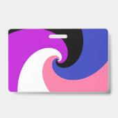 Badge Drapeau de fierté genderfluid à spirale groovy per (Arrière)