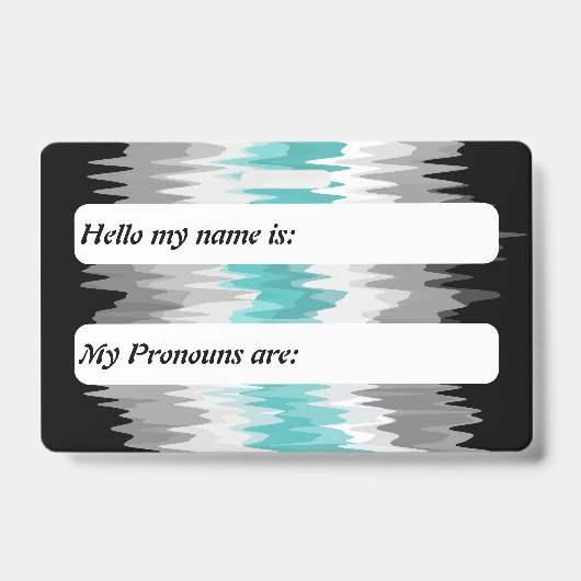 Badge Drapeau de fierté libramasculine funky boho person (Avant)