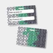Badge Drapeau de fierté Neutrois personnalisable pixelis (Avant & arrière)