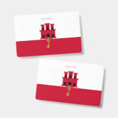Badge Drapeau de Gibraltar (Avant & arrière)