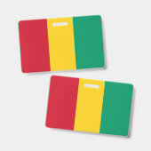 Badge Drapeau de Guinée (Avant & arrière)